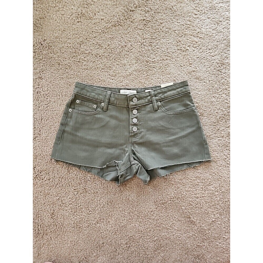 Lucky Brand Cutoff Jean Shorts Women's Army Green Size 4 27